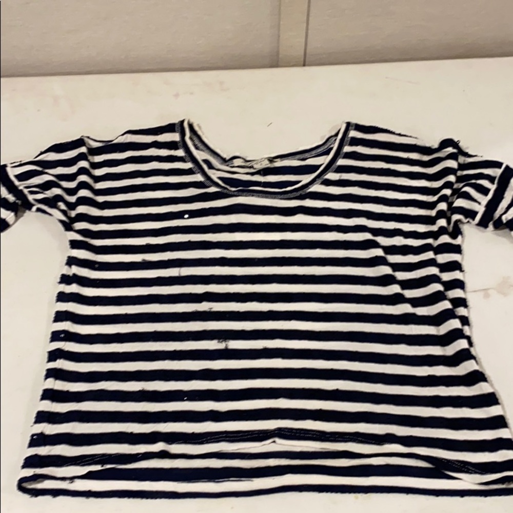 Striped sequenced blouse